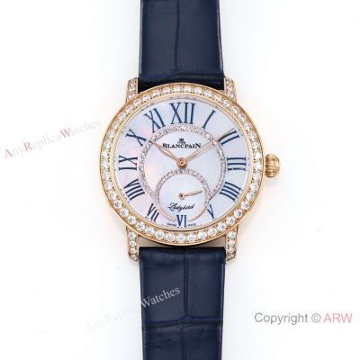 AAA Swiss Grade Blancpain Ladybird Cal 1163 Ladies Watch Yellow Gold Diamond